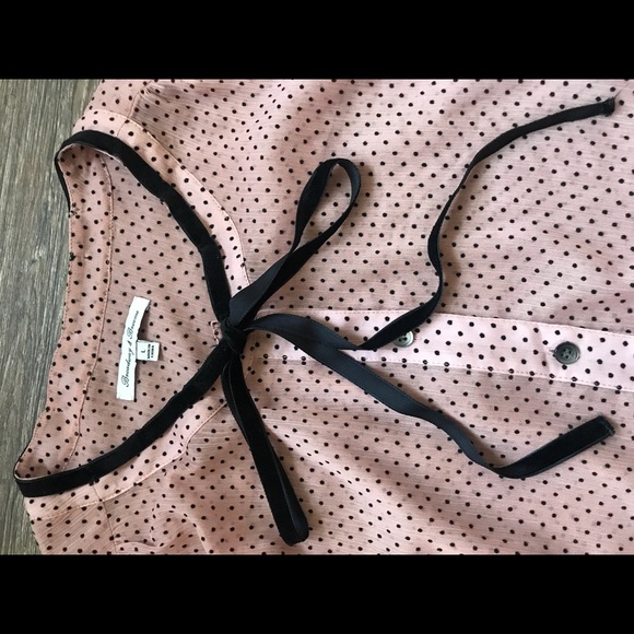 Madewell pussybow velvet blouse top collar poly - Picture 6 of 8